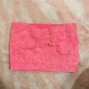 American Eagle Outfitters Pink Ribbed Cropped Top